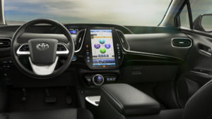 An 11.3-inch screen dominates Prius Prime's dash.