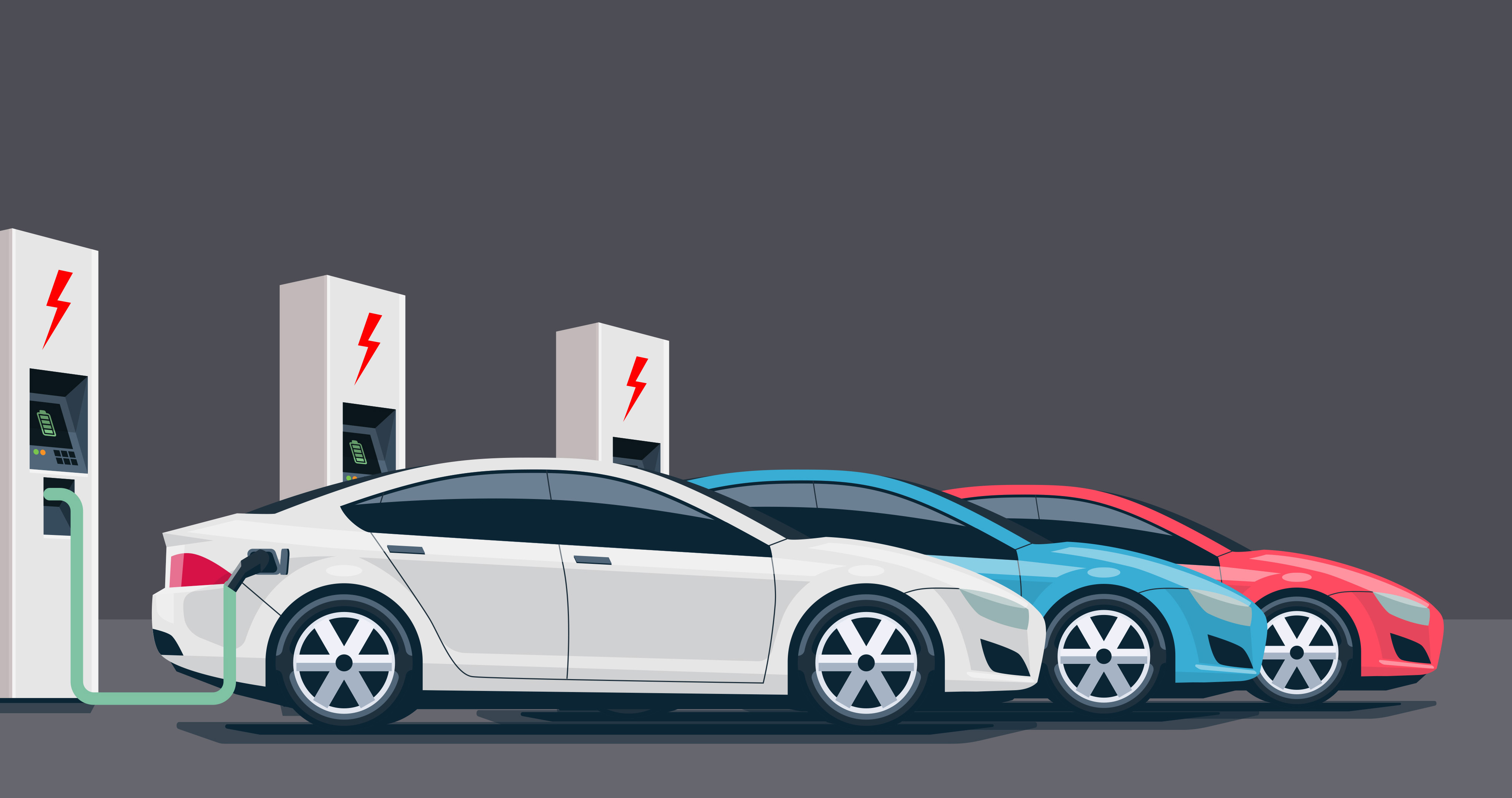 Electric Cars Charging at the Charging Station - The Green Car Guy