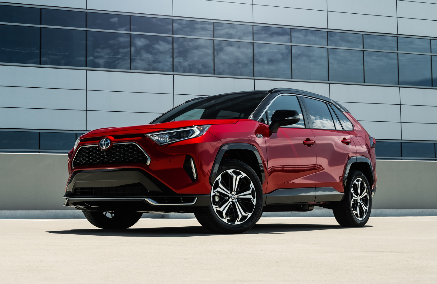 2021 RAV4 Prime in three-quarter view.