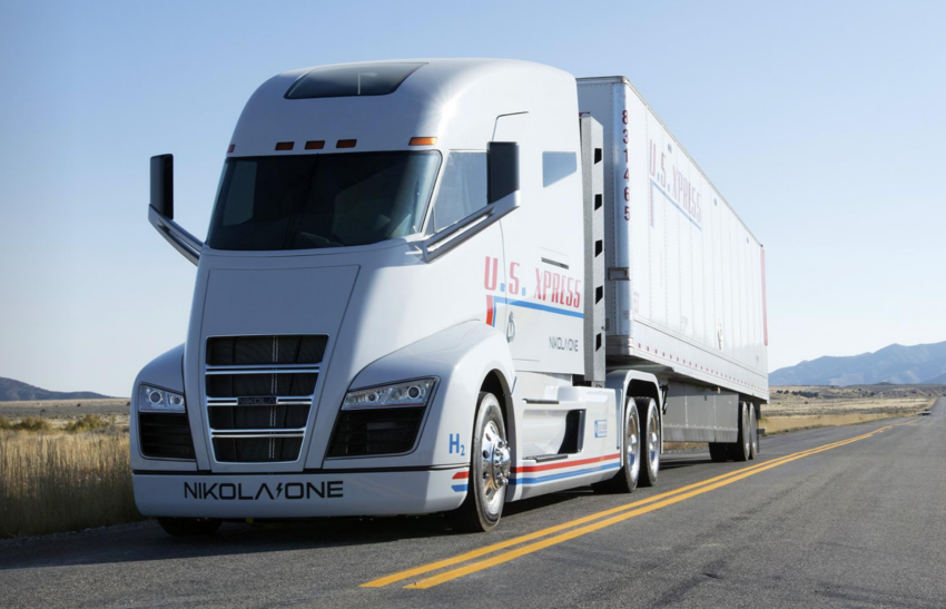 Nikola One semi during test run.