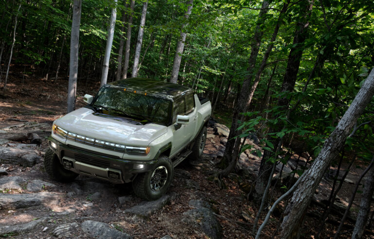 Hummer EV in action.