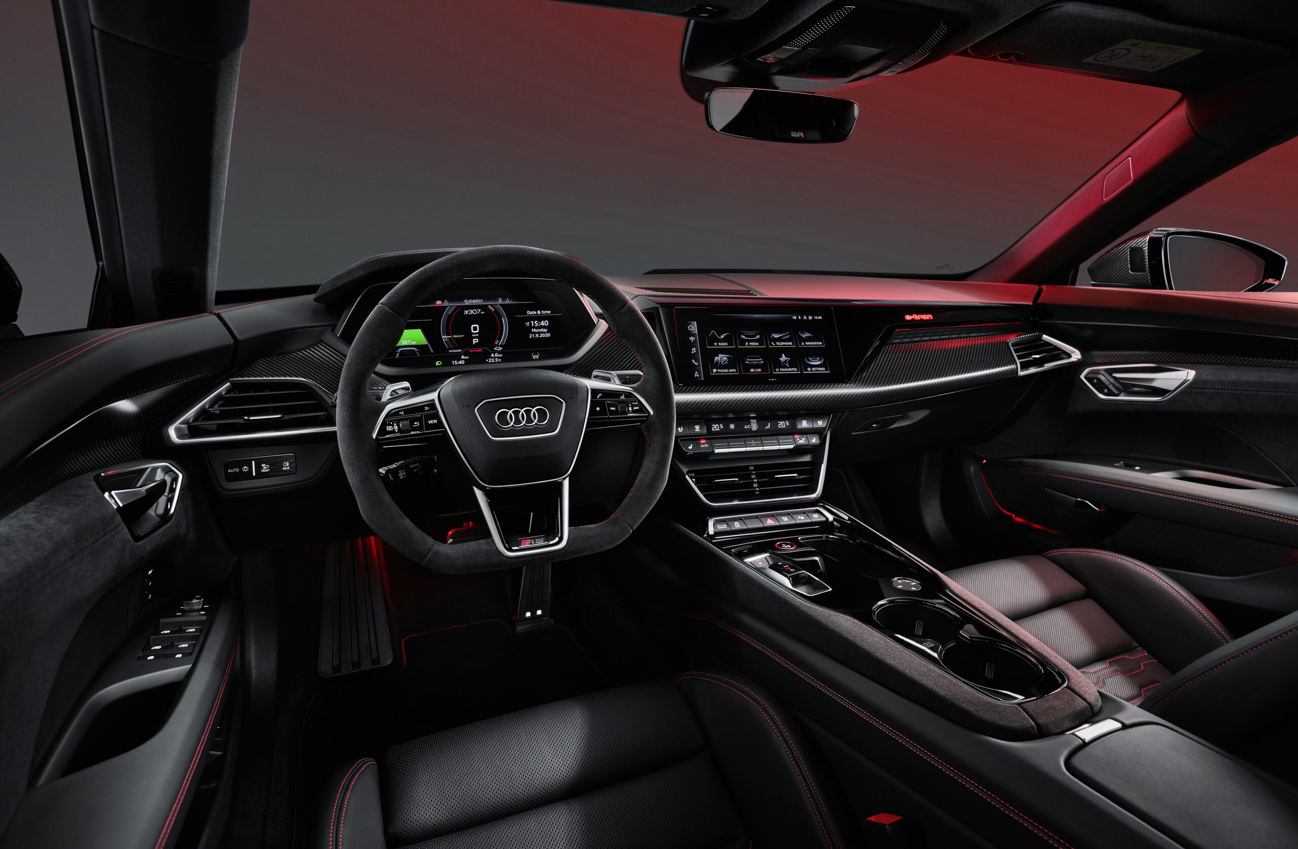 Audi e-tron GT interior.