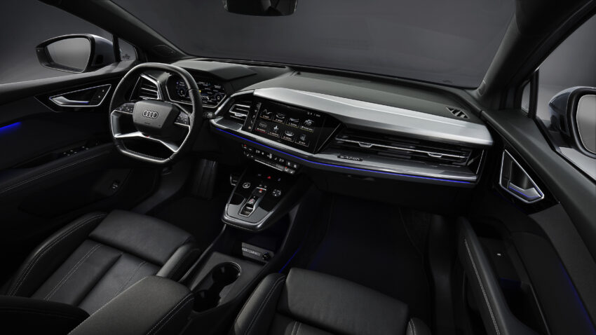 Audi Q4 e-tron front interior.