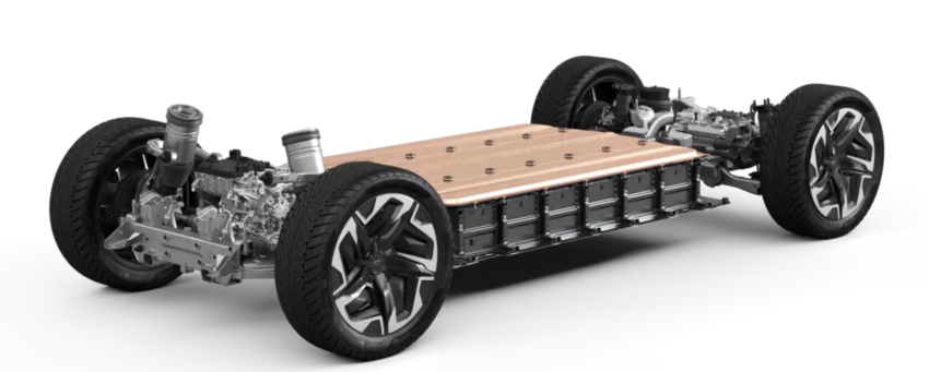 2004 Silverado EV's skateboard platform.