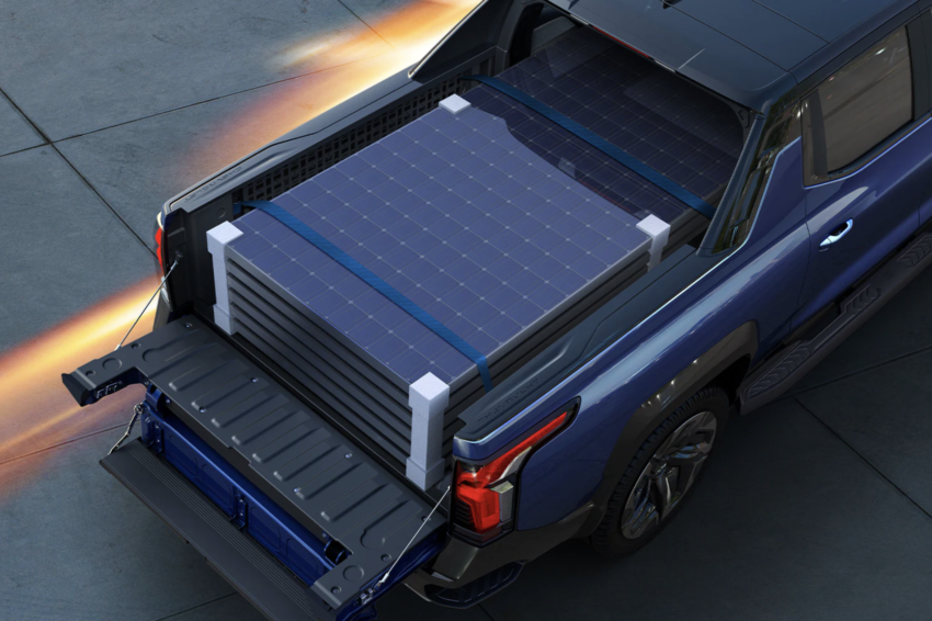 2024 Silverado EV midgate expands cargo bed.