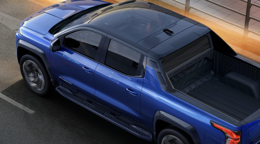 Glass rooof on 2024 Silverado EV RST Firist Edition lets sunshine in.